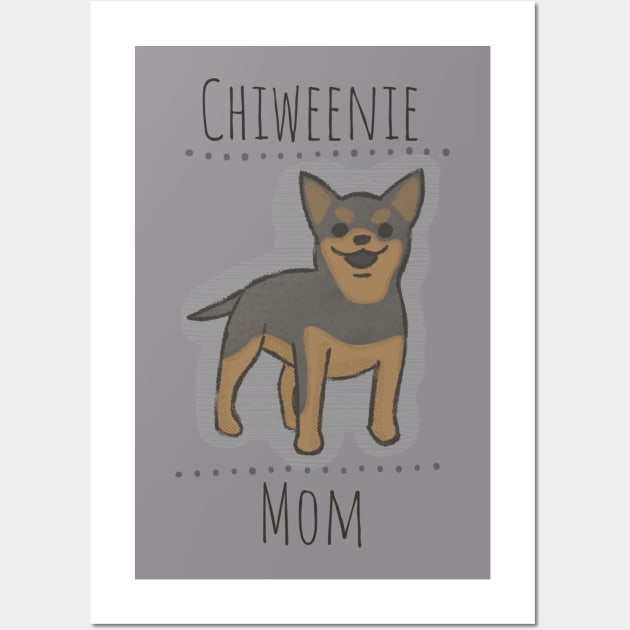 Chiweenie Mom Wall Art by BKArtwork